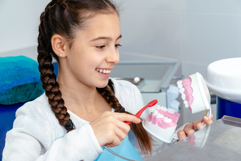 girl at dentist