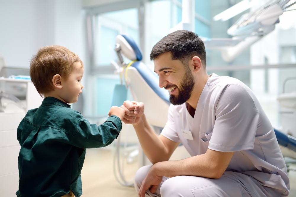 Dentist and child